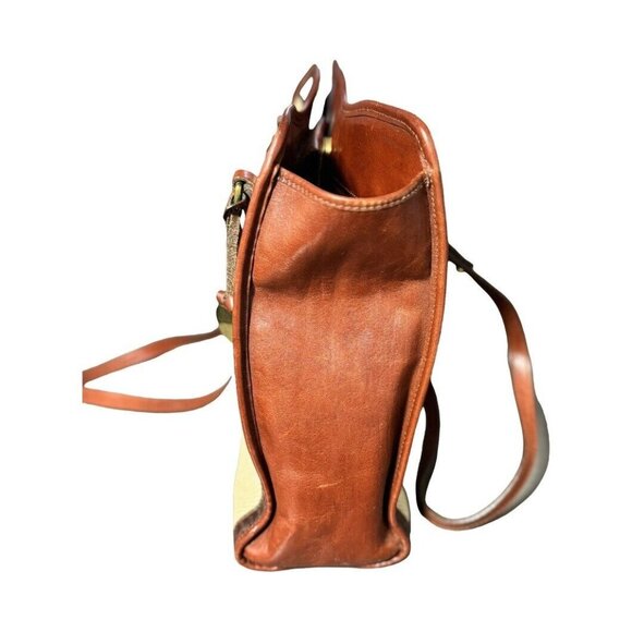 Brahmin Embossed Leather & Woven Shoulder Bag - Picture 6 of 8